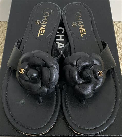 chanel flower sandals replica|Chanel sandals for sale.